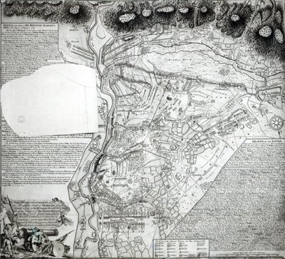 Plan de la bataille de Minden, dessiné par le capitaine William Roy et gravé par Thomas Major, 1760 - English School